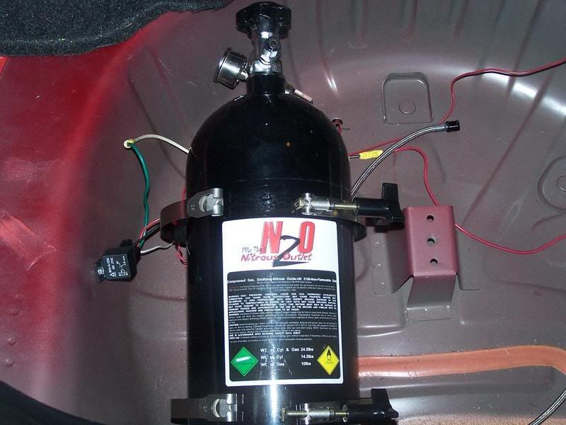 pictures of nitrous bottle in spare tire location LS1GTO Forums